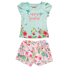 Conjunto blusa em cotton e shorts em ponto