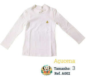 Blusa em Cottom Manga Longa