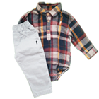 Conjunto Body Camisa e Calca Sarja